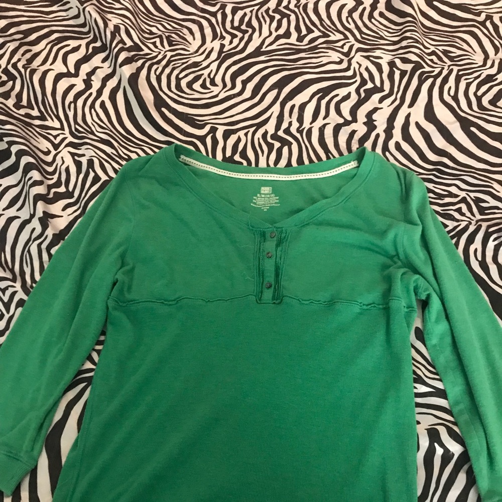 Green faded glory half sleeve top